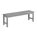 Gray Wash Solid Acacia Wood Patio Dining Bench R484