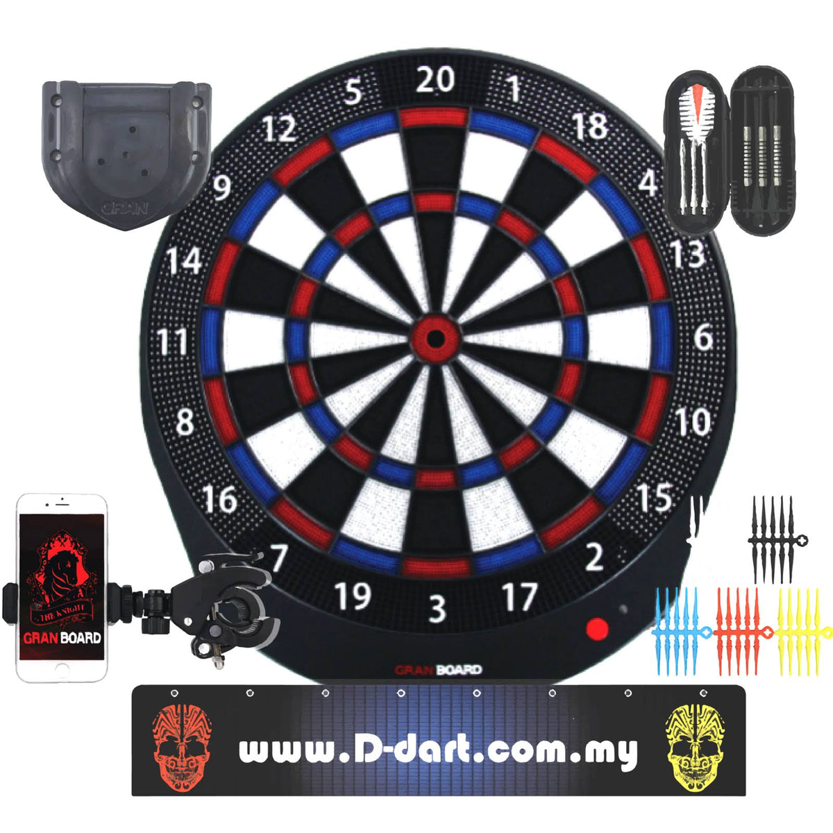 Blue Bluetooth Electronic Dartboard D143