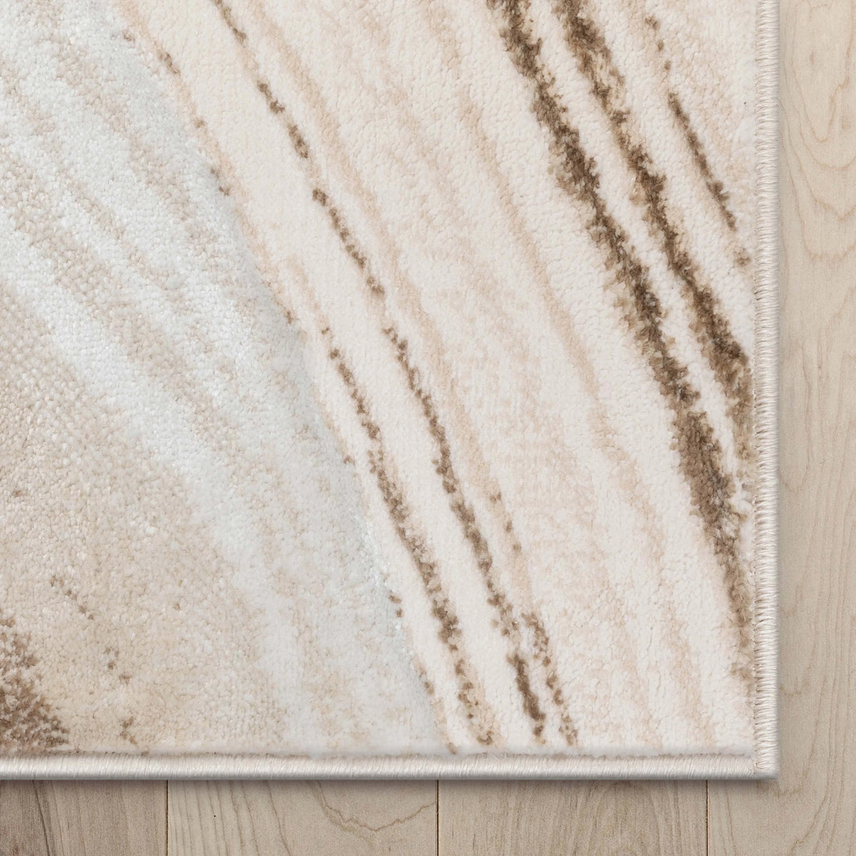 7'10" x 9'10" Ivory Abstract Area Rug B5096