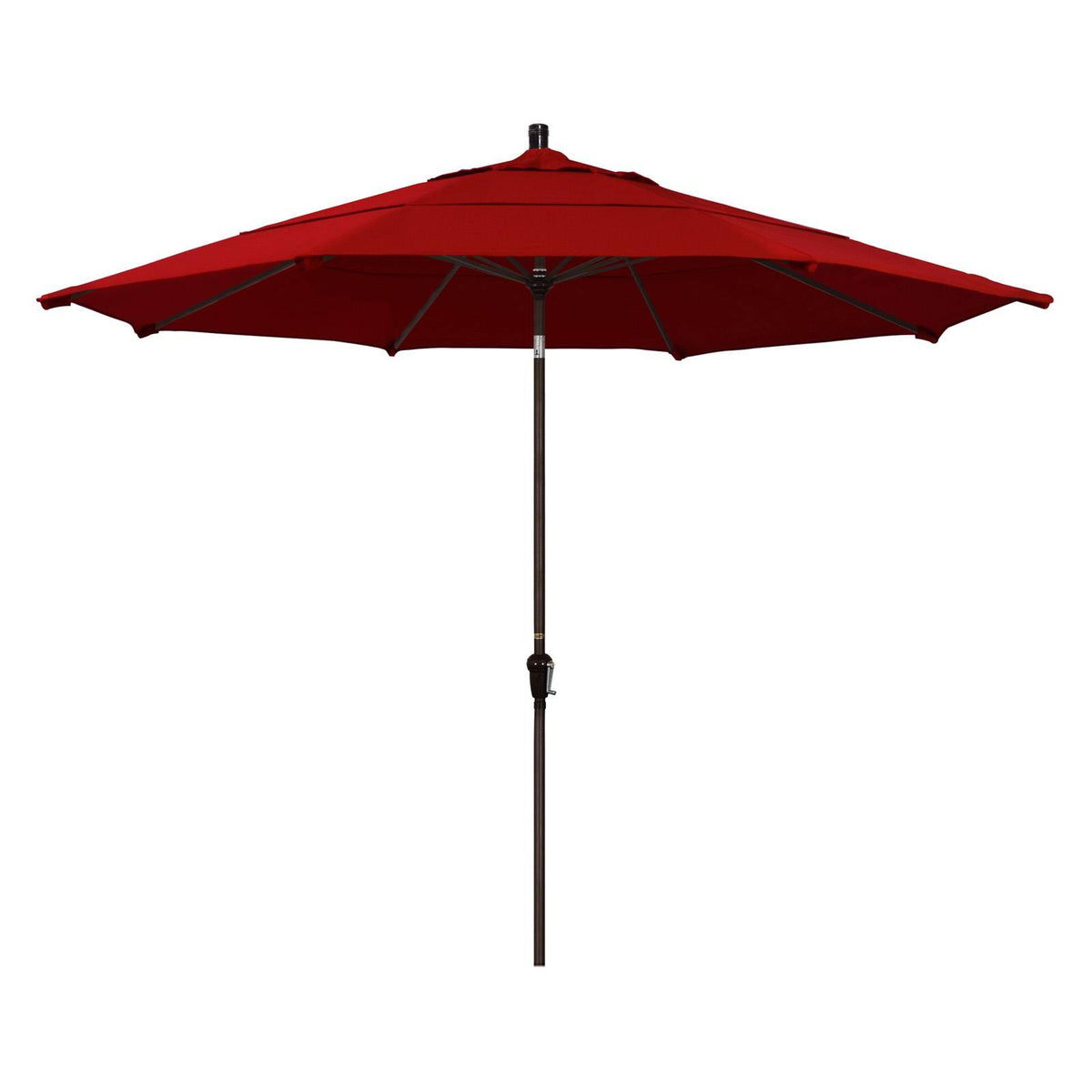 11 ft. Aluminum Auto Tilt Patio Umbrella Red P925437