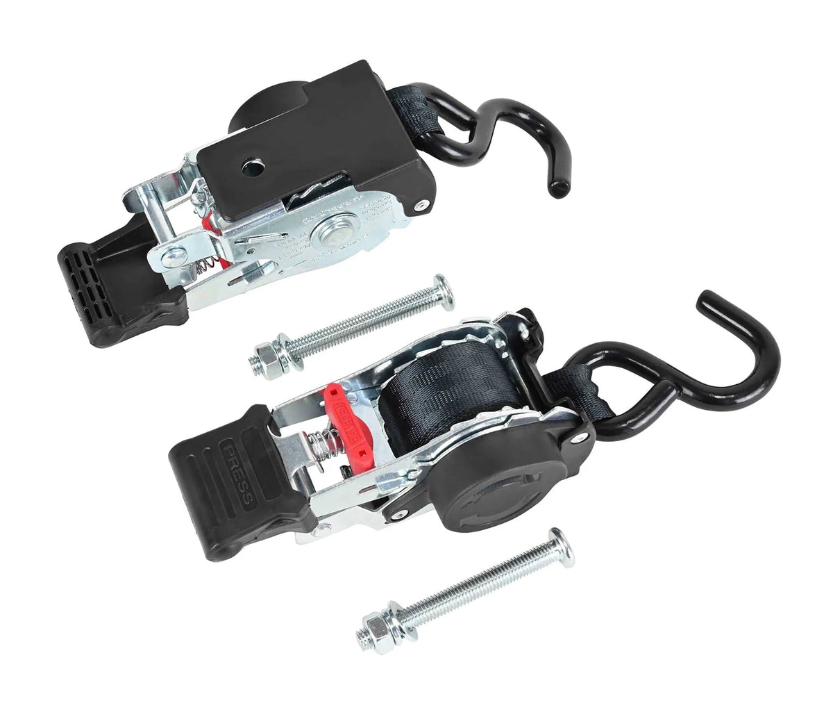 2 Pack 1'' x 10' Retractable Ratchet Straps T997962