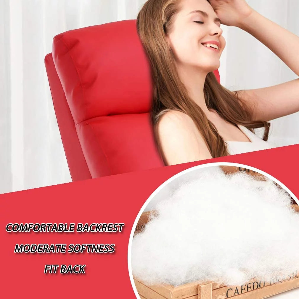 Red PU Leather Recliner Chair A45336