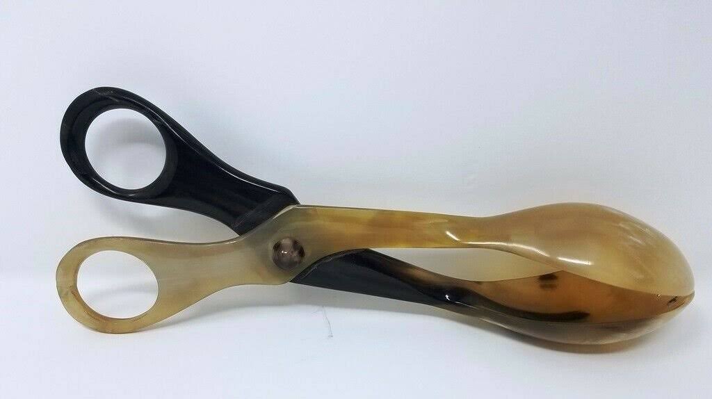 Handcrafted Horn Salad Server Buffet Tongs Set of 2 A22080