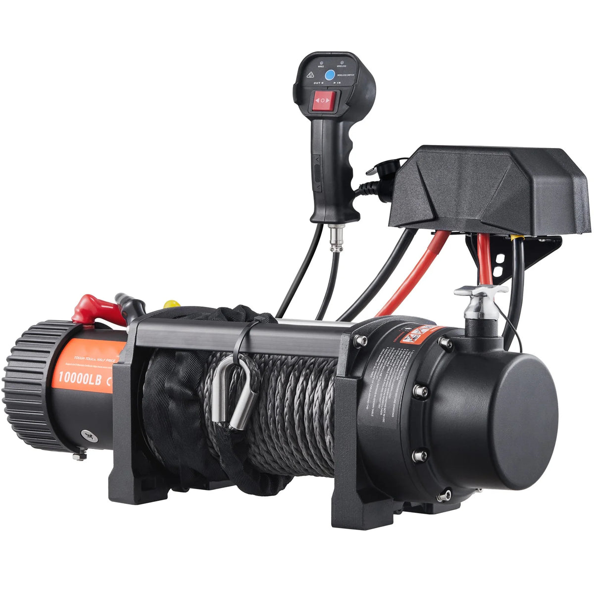 12V 10,000 lb Nylon Rope Winch with Wireless Remote B82039
