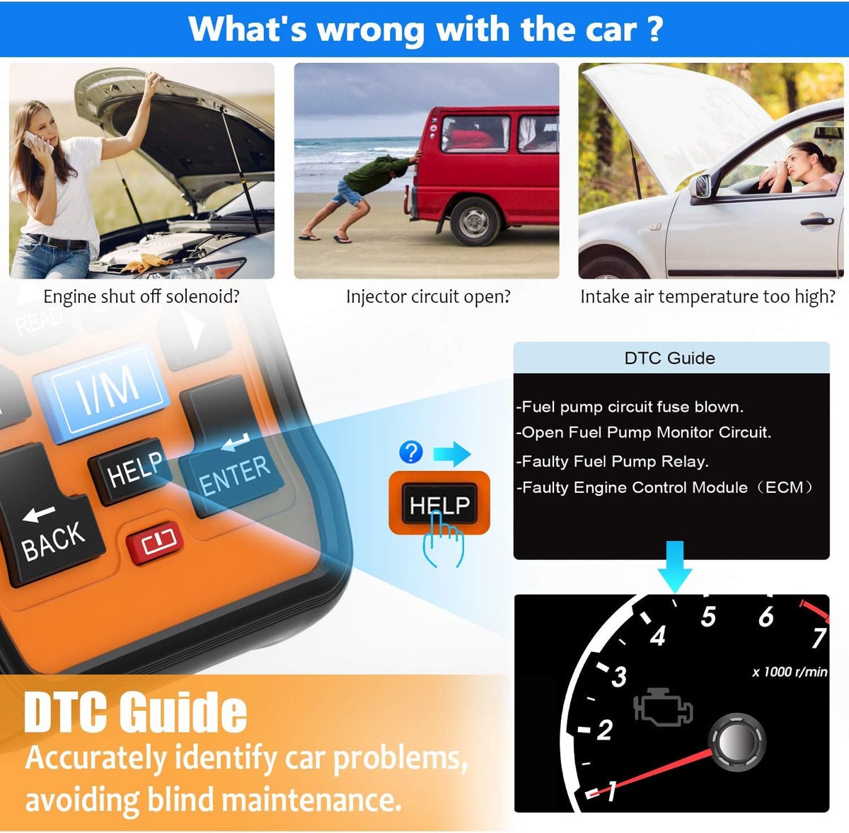 OBD2 Scanner Diagnostic Code Reader Tool Pack of 2 T621