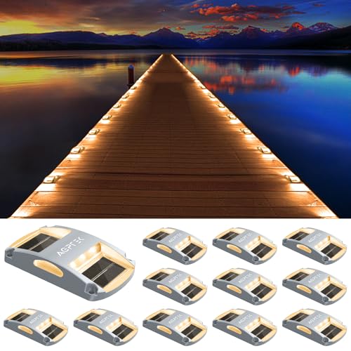 12 Pack Solar Waterproof LED Driveway Marker Lights Z2471
