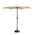 9 Feet Pole Umbrella with Carry Bag and Base - Crème P221893