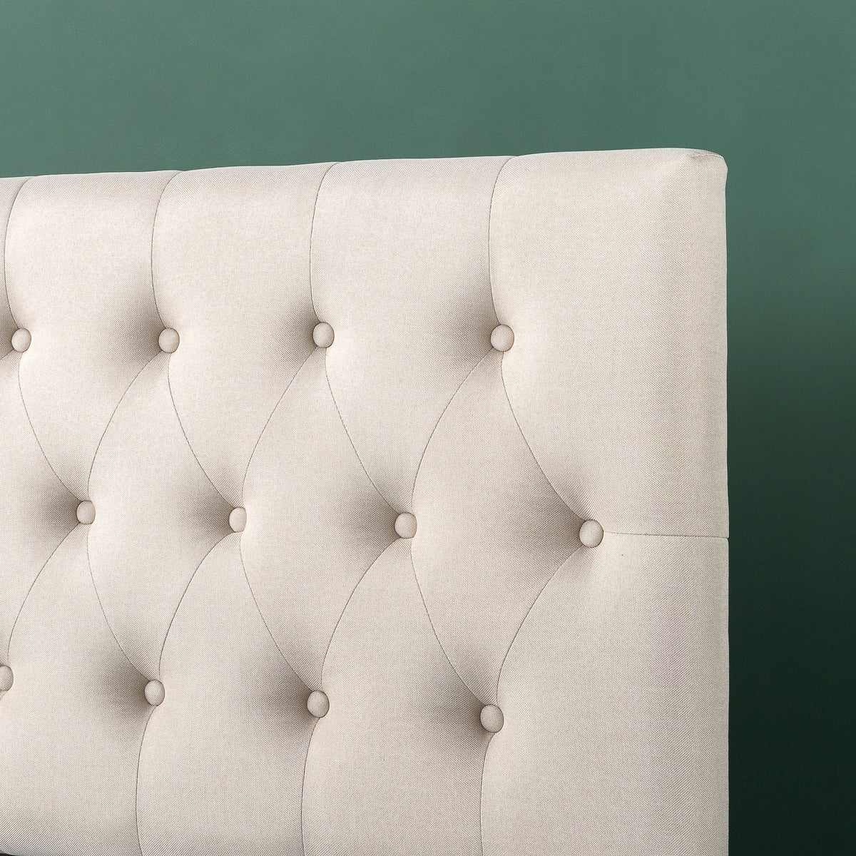Upholstered Metal Headboard Taupe Full B91296