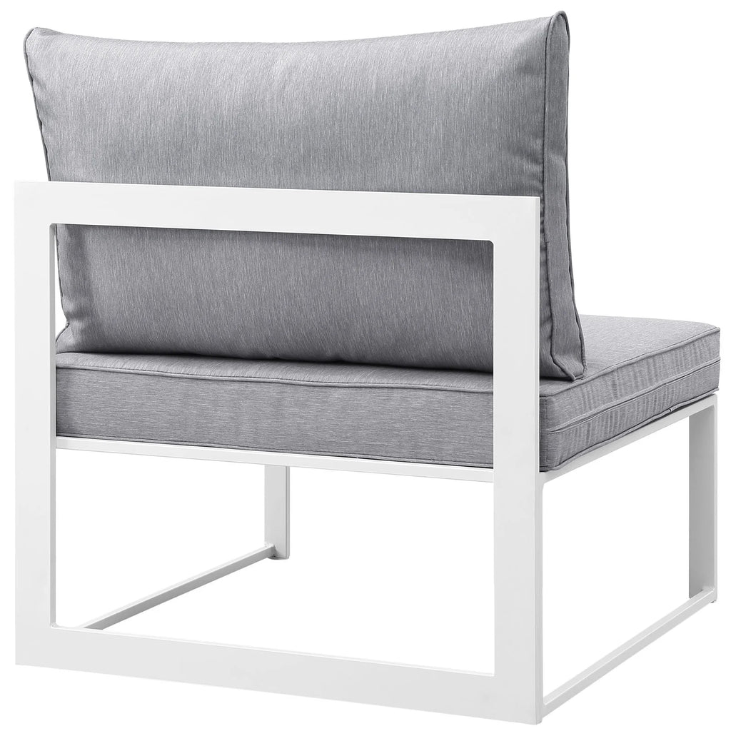 White Gray 10 Piece Outdoor Patio Sectional Sofa Set U485498