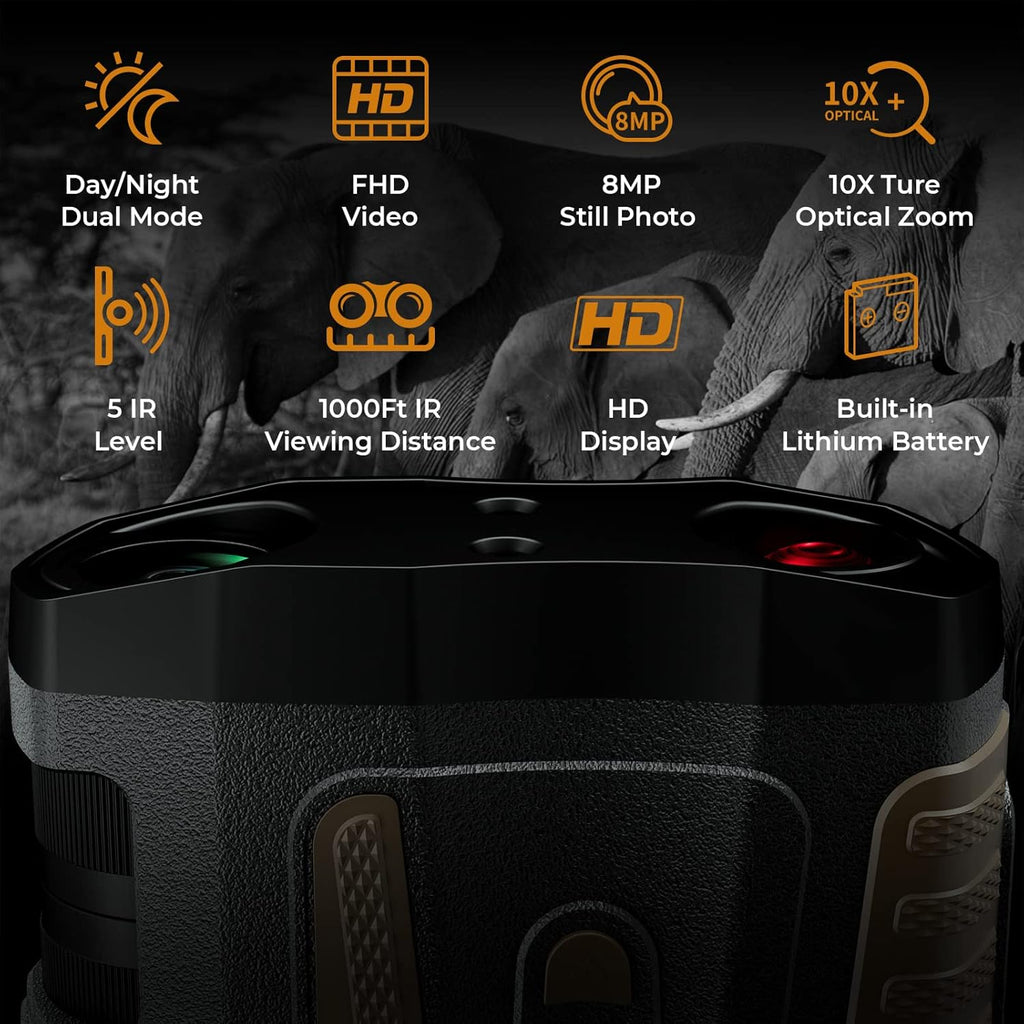 Black and Brown Digital Infrared Night Vision Binoculars L700866